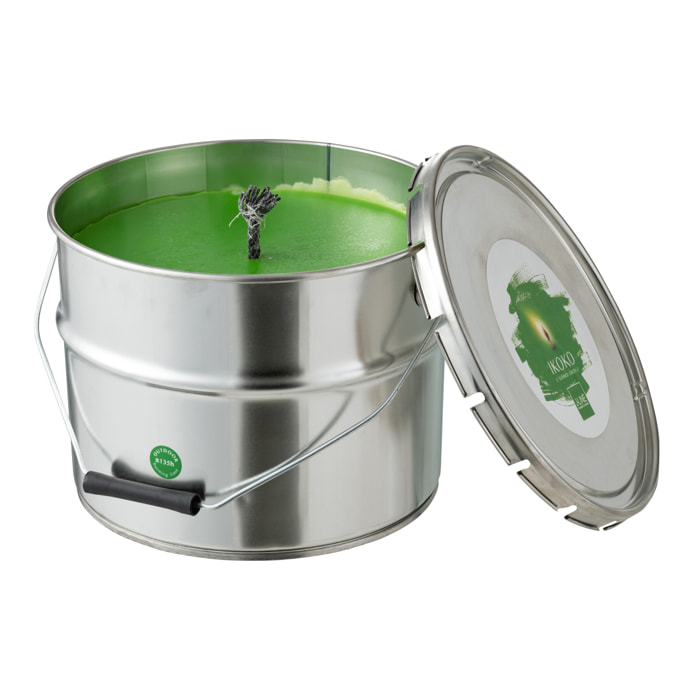 J-Line bougie exterieure Pot De Peinture - métal/cire - vert - large - 135H