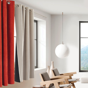 Rideau anti-froid doublé polaire - Naturel