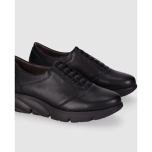 Zapatos de Piel - Negro - Tacón: 3 cm