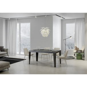 Tavolo allungabile 80x160/244 cm Flame cemento telaio Antracite