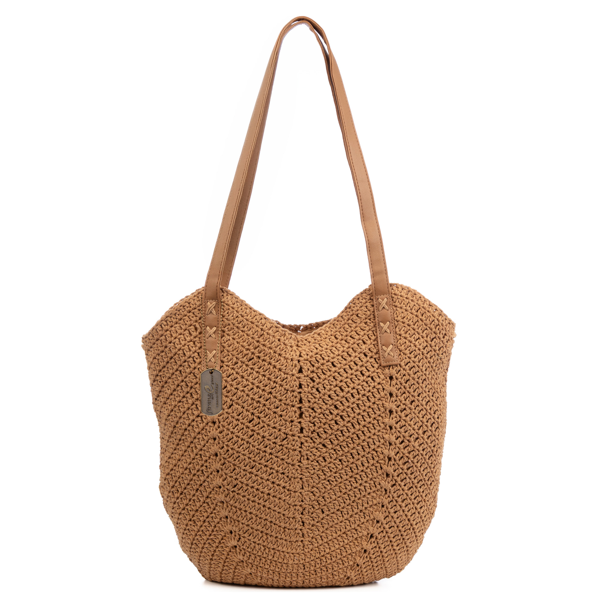 Benetutti Bolso de hombro Mujer. Tejido Algodón Crochet.