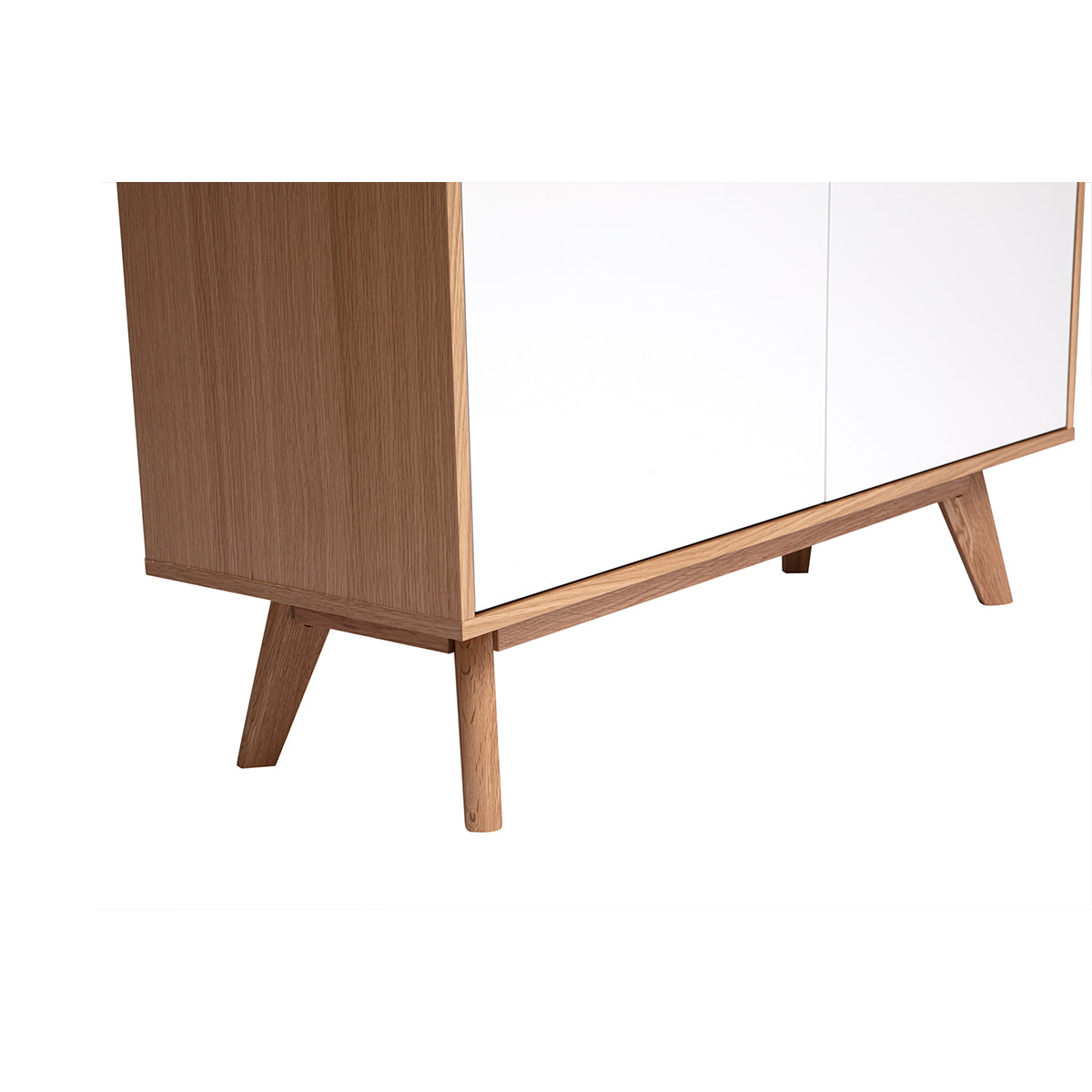 Buffet haut scandinave bois et blanc L110 cm HELIA