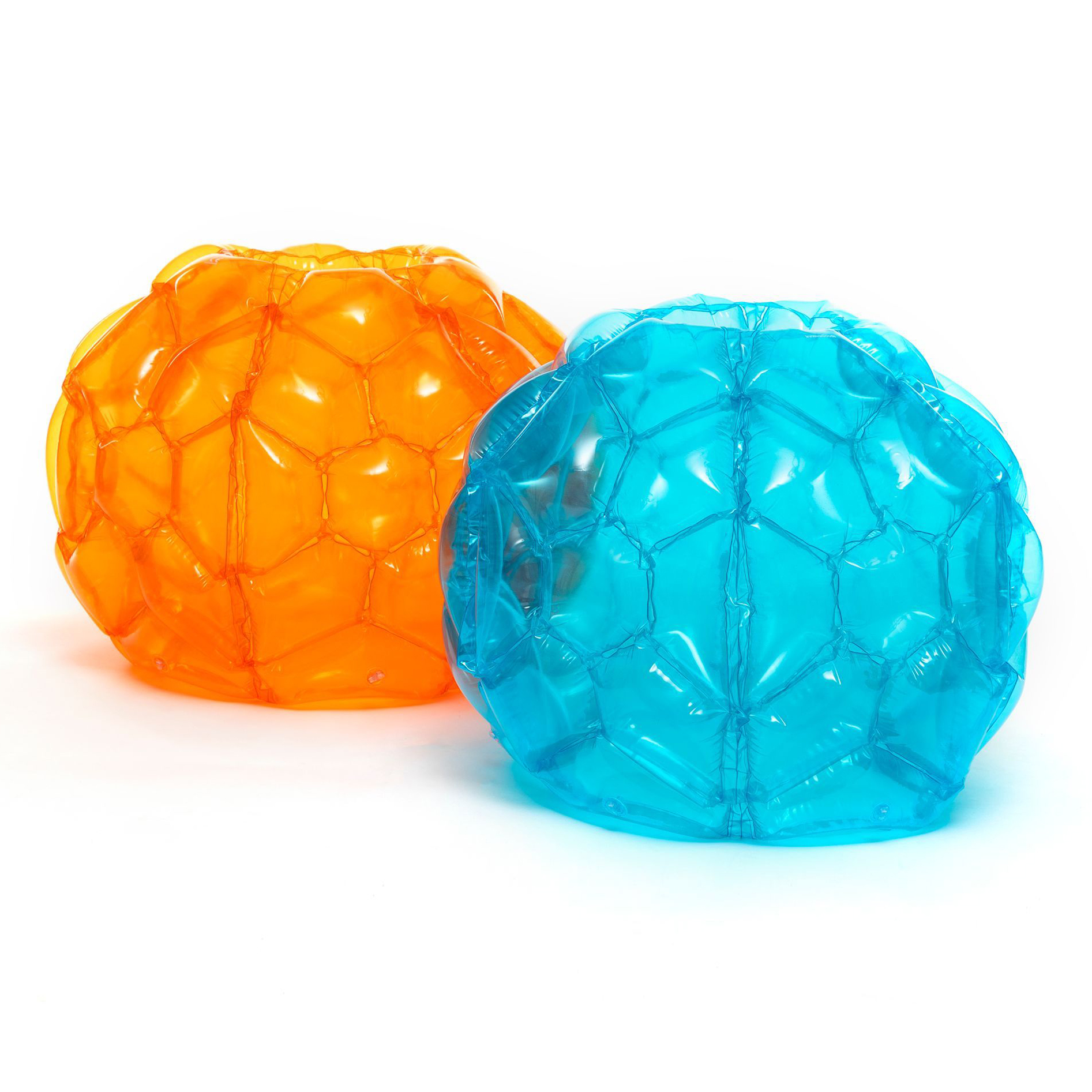 Palla gonfiabile gigante paracolpi Bumpoy (x2) - blu e arancione - Ø62 cm - +2 anni