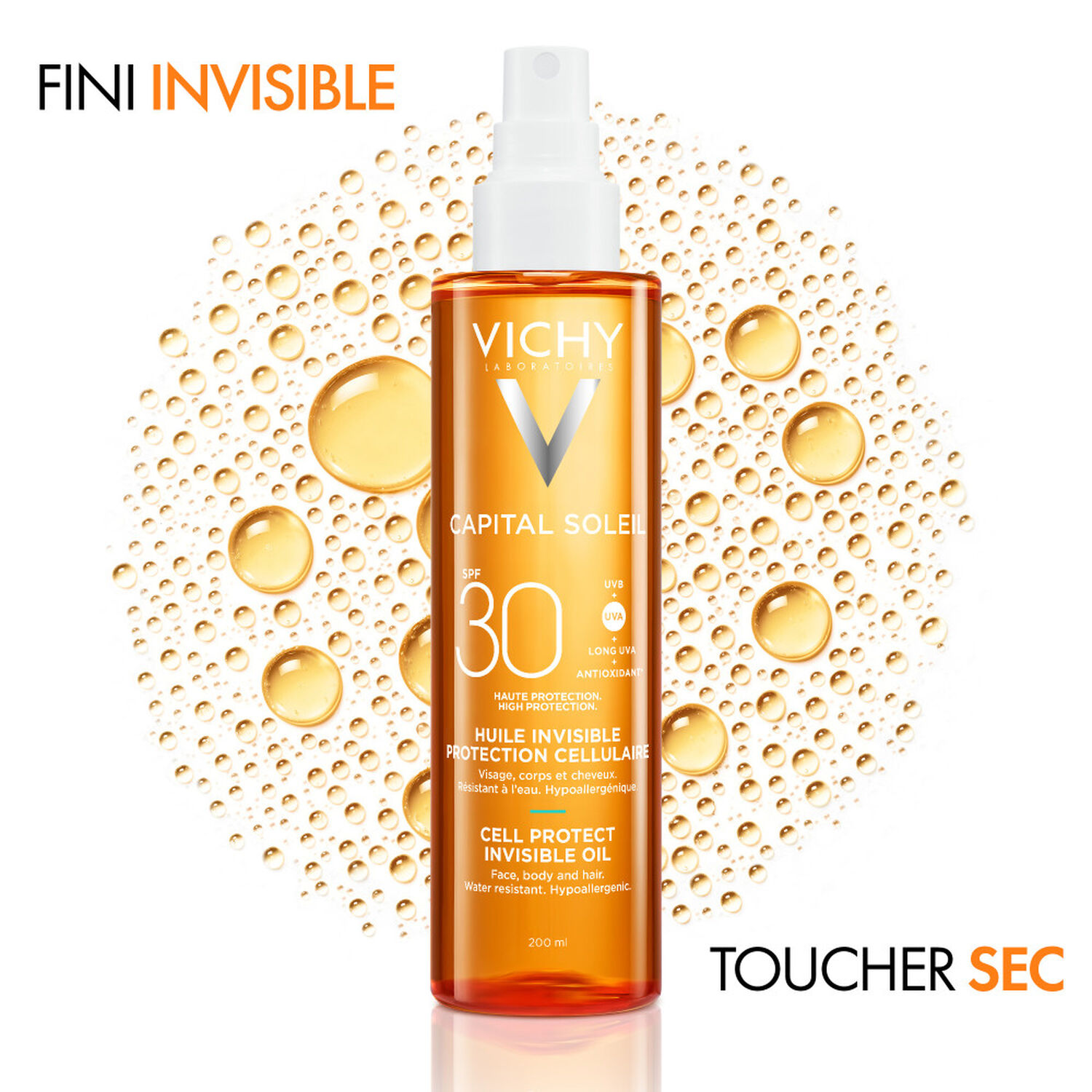 Capital Soleil - Huile Sèche Invisible De Protection Cellulaire SPF30 200 ml