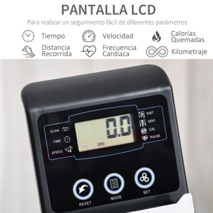 Bicicleta Estática Reclinada con Pantalla LCD Resistencia Magnética de 8 Niveles