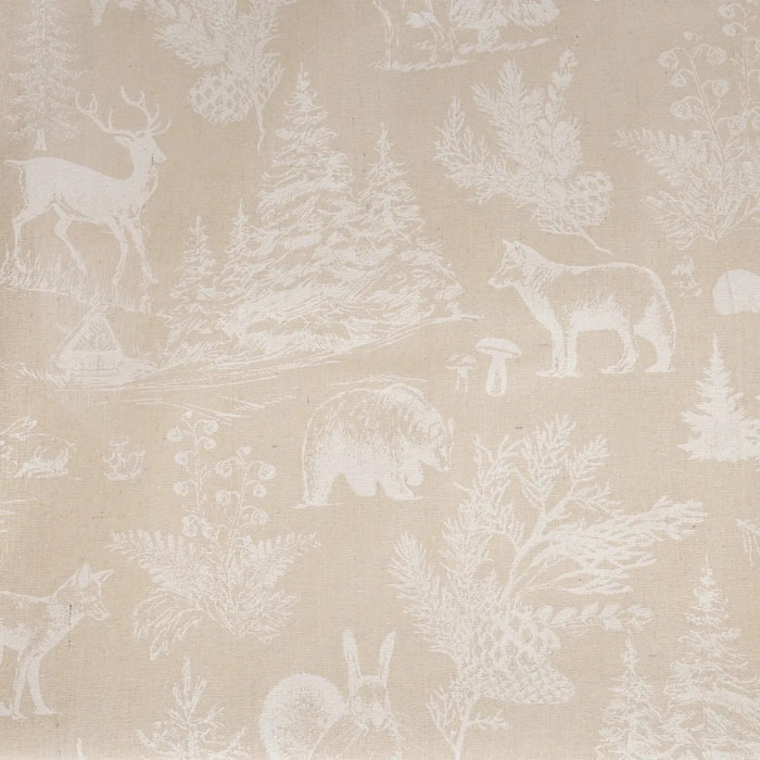 Nappe animaux 140x360cm beige et blanc