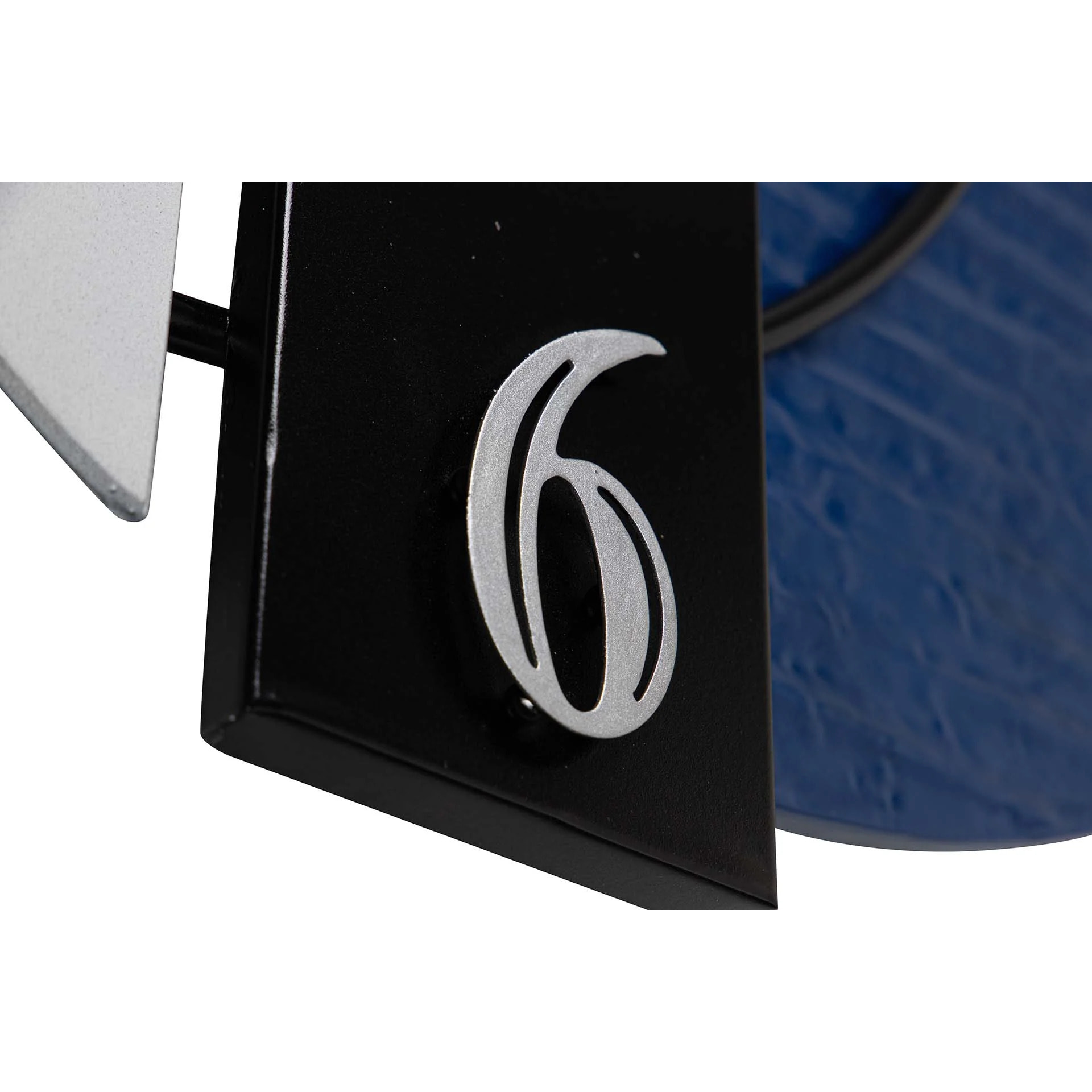 Reloj Pared Metal Azul Negro 62x6x57 Cm