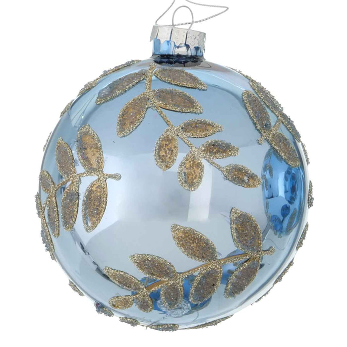 Boule de noel argos bleu