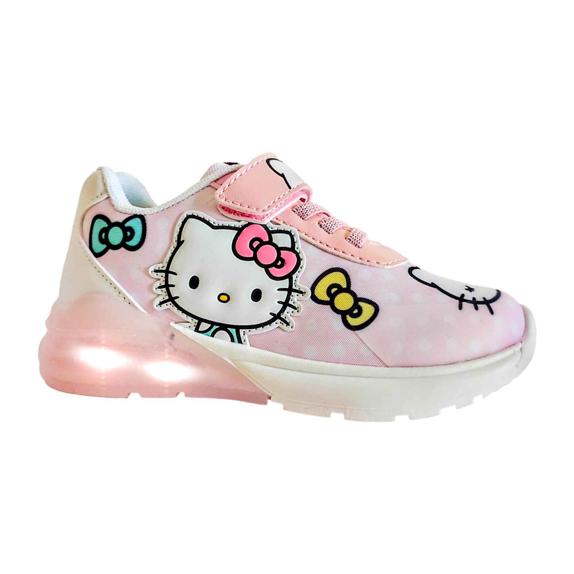Zapatilla deportiva infantil suela ligera con luces "Hello Kitty"