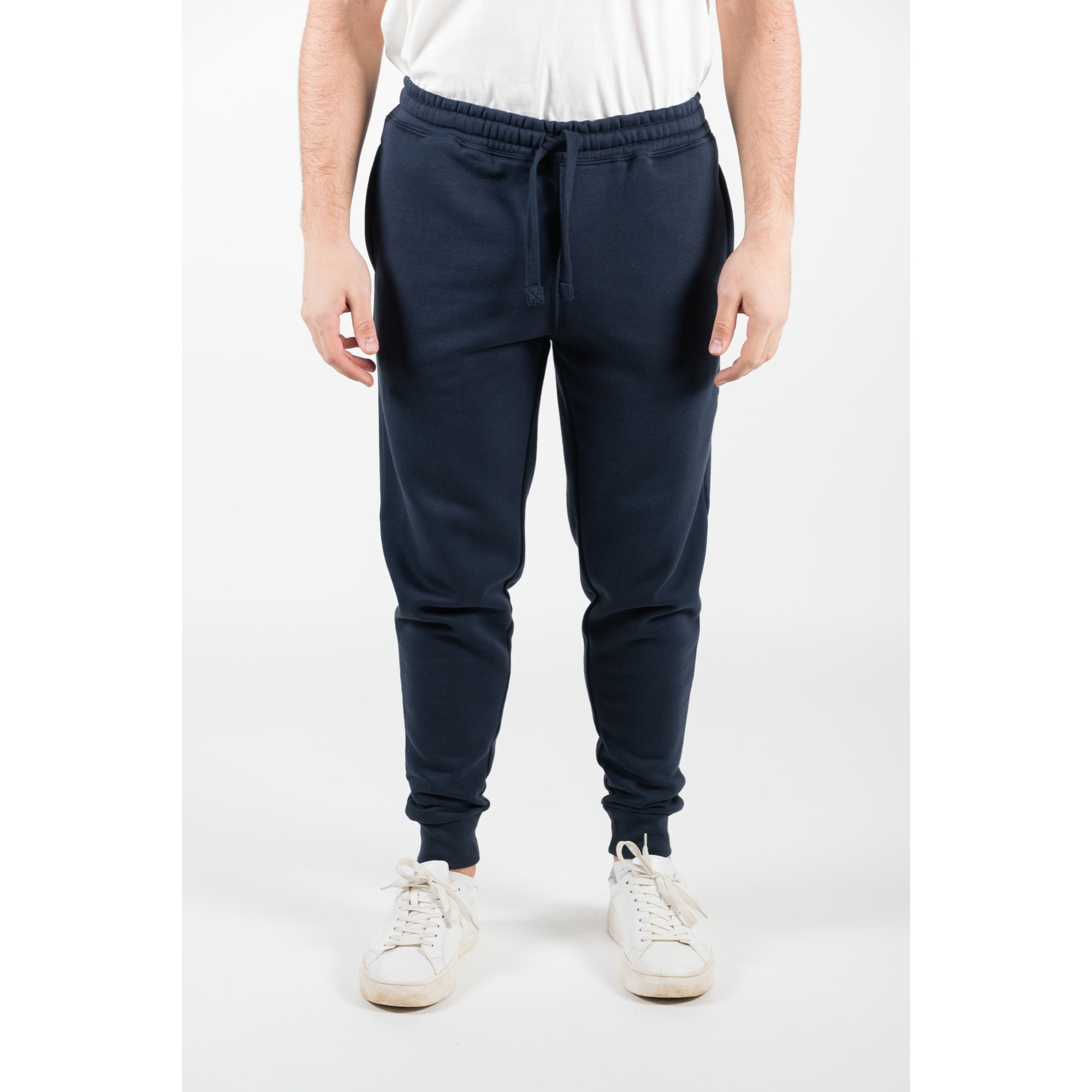 Patalone felpato in pile con patch della bandiera americana cucita sulla tasca posteriore