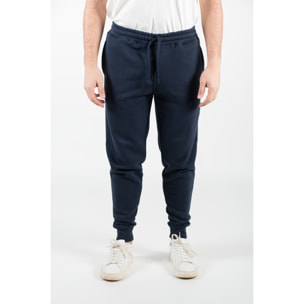 Patalone felpato in pile con patch della bandiera americana cucita sulla tasca posteriore