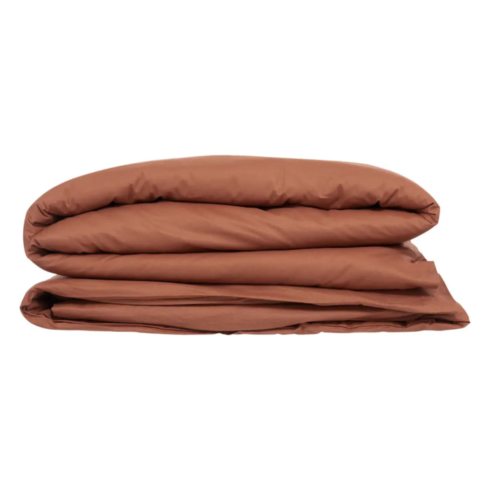 Housse de couette "Carina" coton 240x220cm rose terracotta