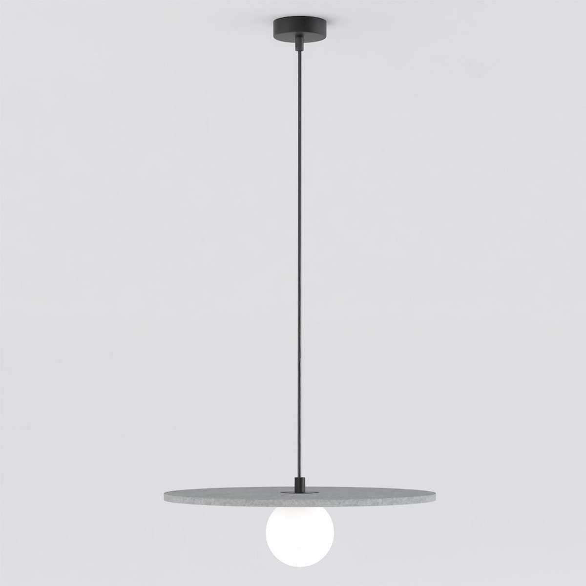 Lampada a sospensione CALMA con paralume in feltro grigio