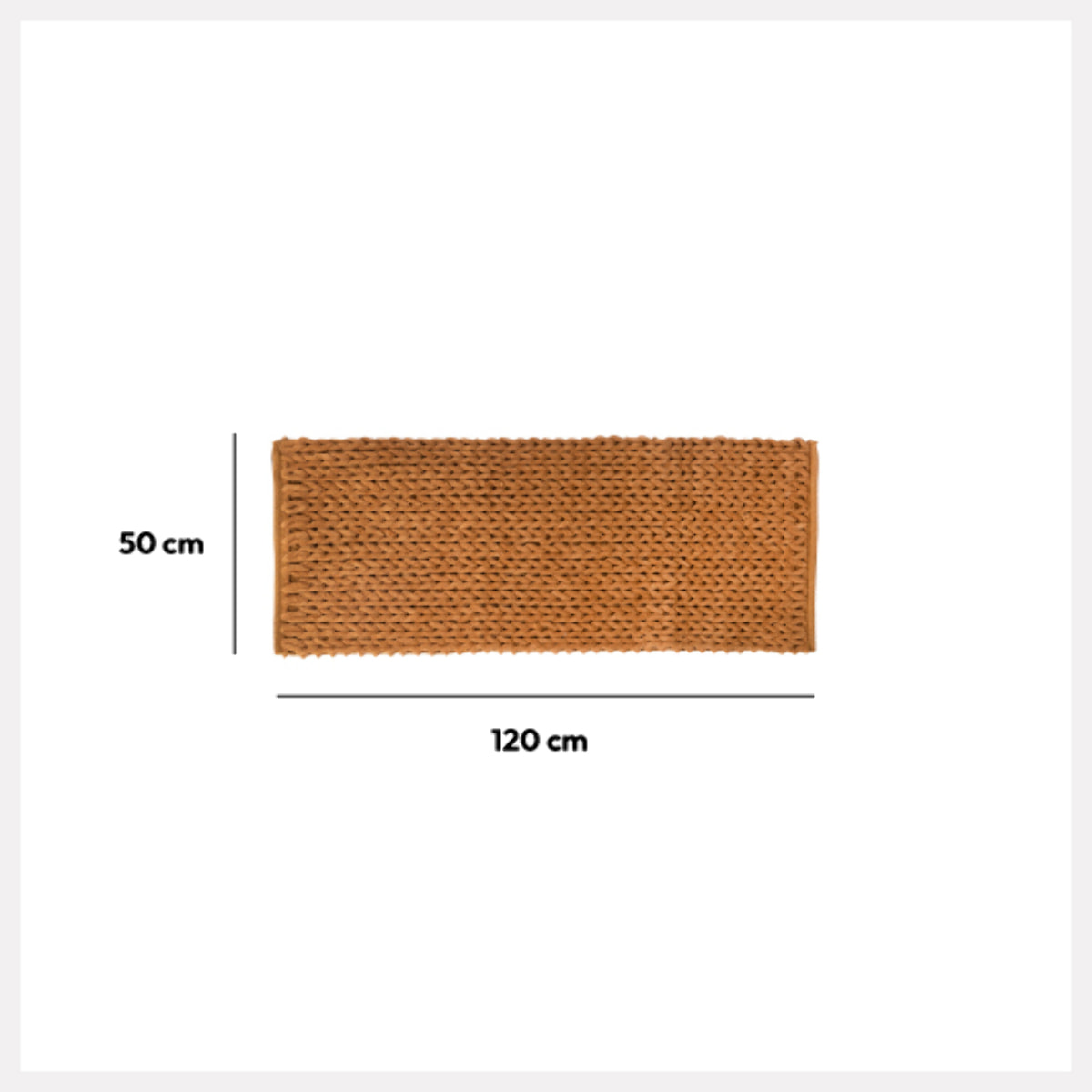 Tapis de bain 50x120 cm Marron malt Colorama