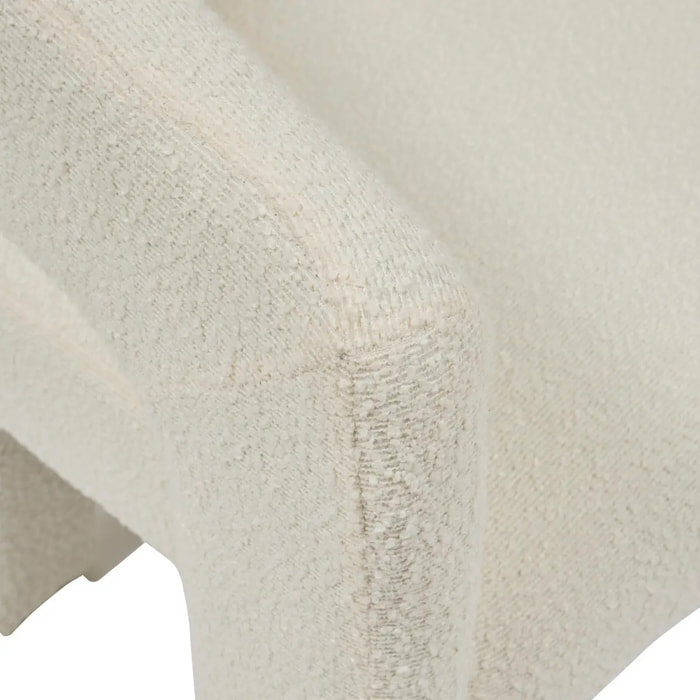 Fauteuil "Amos" blanc L63xp57xH75cm