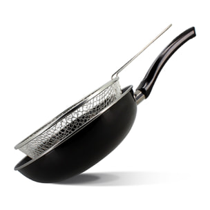 Poêle à frire émaillée noire 26cm