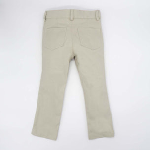 Pantalon largo sarga beige