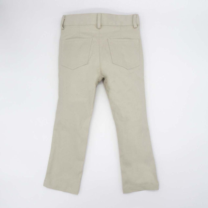Pantalon largo sarga beige