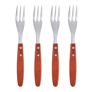 Bergner LOVERS Set de 4 Tenedores de 22cm para Barbacoa en acero inoxidable