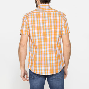 CAMICIA A MANICA CORTA IN COTONE CON FANTASIA