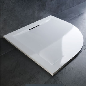 Receveur de douche Flight Pure quart de rond blanc