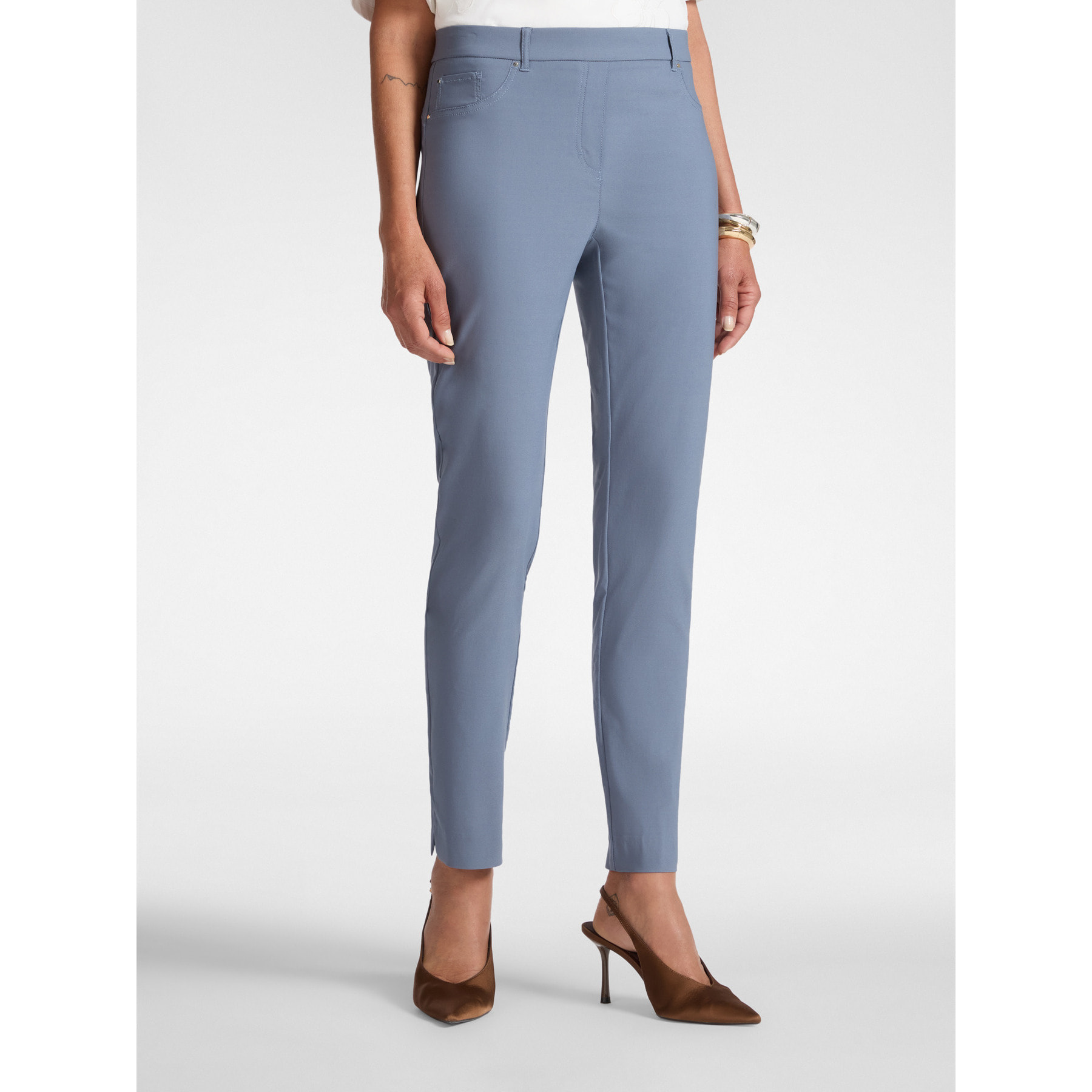 Elena Mirò - Pantalones slim pull on - Gris