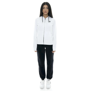 Tuta da donna in cotone non Felpeto con cappuccio e zip Leone Basic