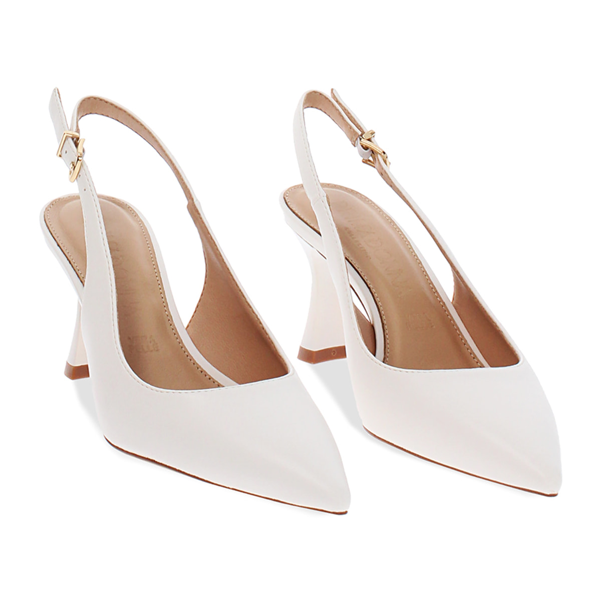 Décolleté bianche tacco 7,5 cm
