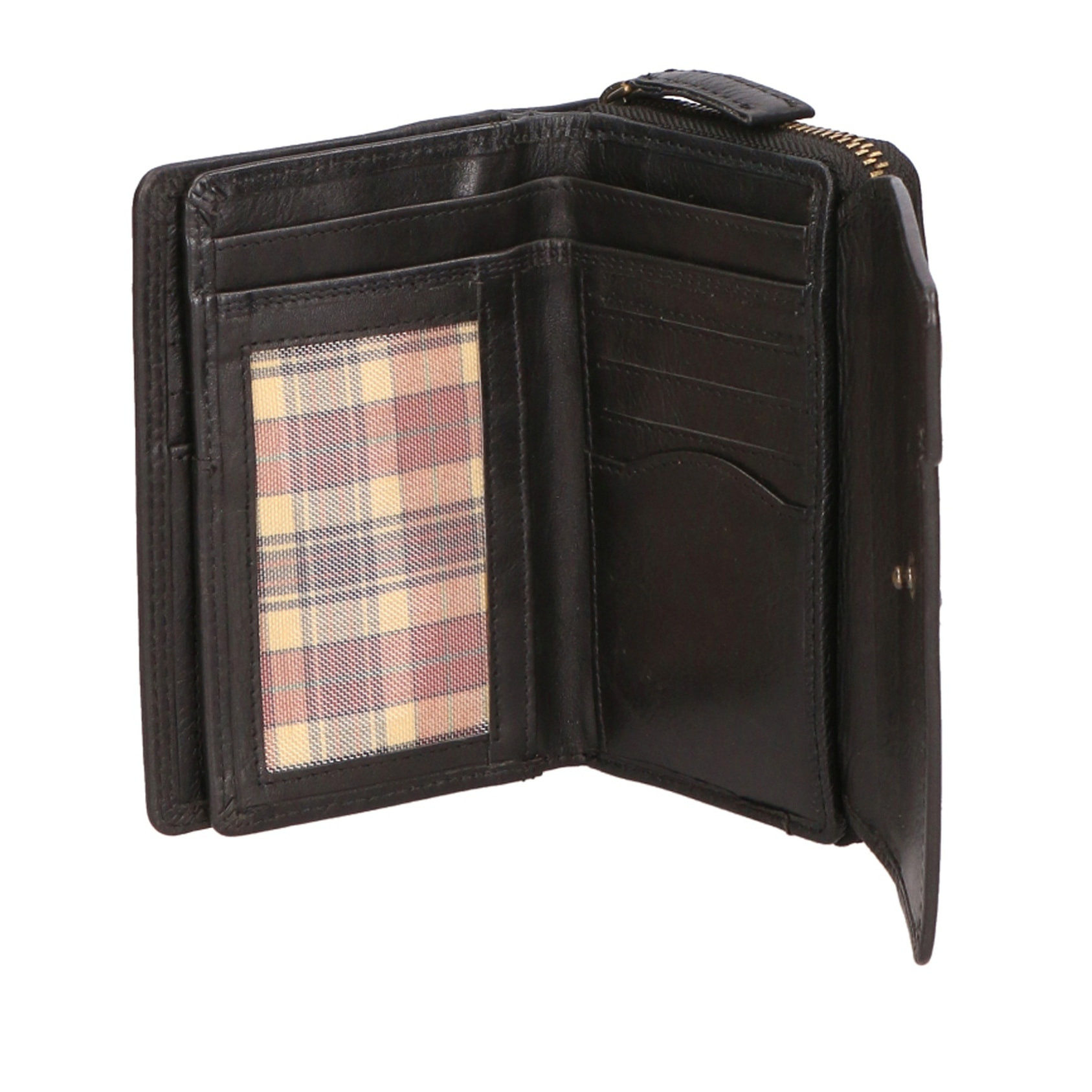 Portafoglio unisex in vera pelle - Modello False - 100% pelle di vacchetta - 14.0 x 9.0 x 3.0 cm