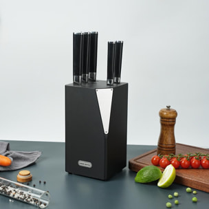 Bloc 5 couteaux - "Steel"