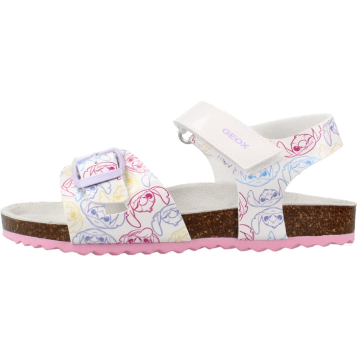 Sandalias Niña de la marca GEOX  modelo J ADRIEL GIRL BLANCO