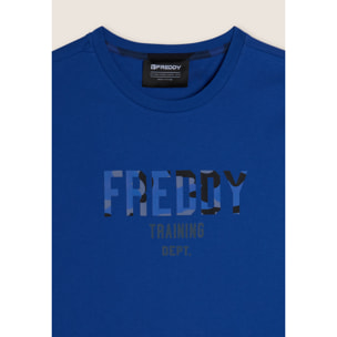 T-shirt comfort fit con maxi logo camouflage