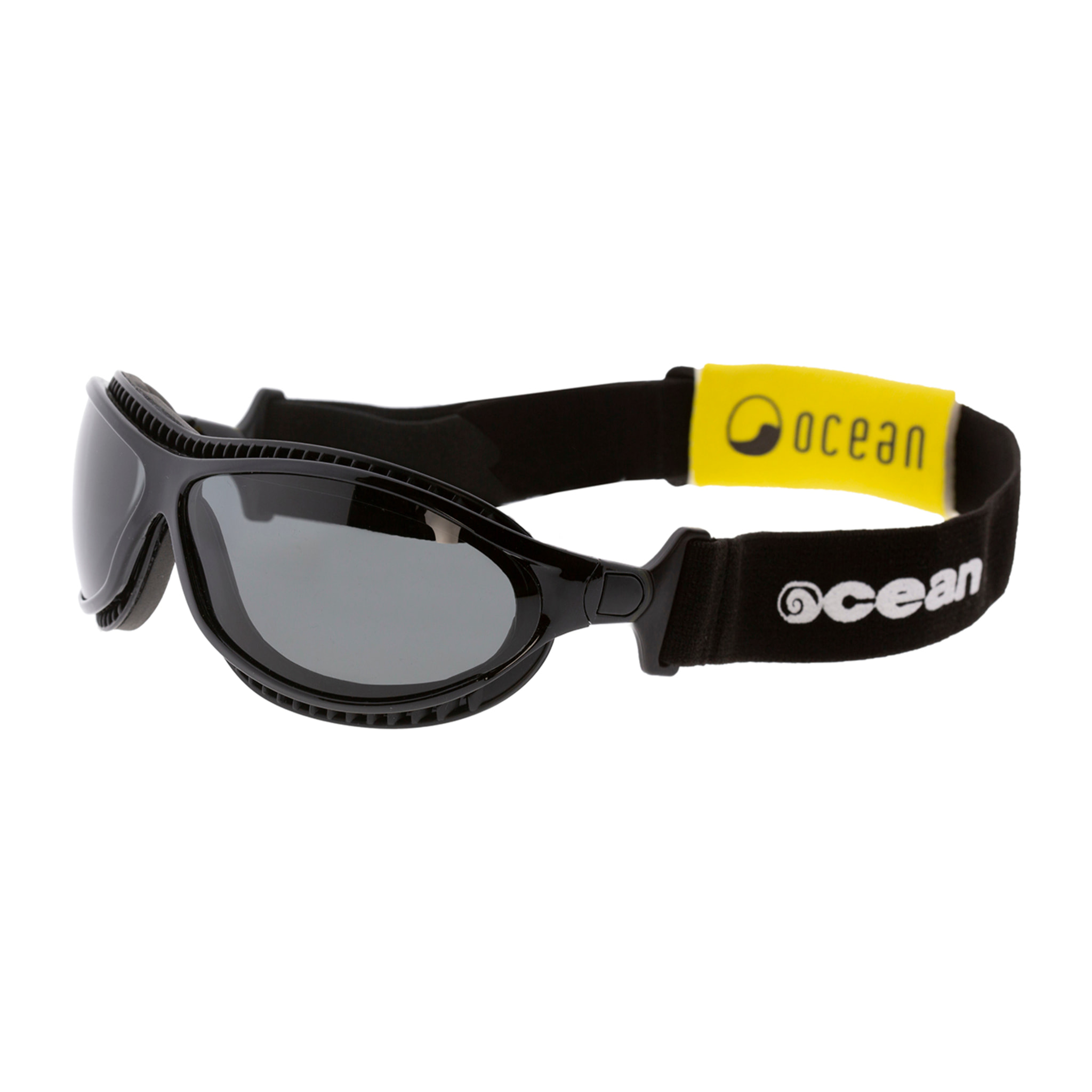 Gafas de deportes acuáticos OCEAN TIERRA DE FUEGO - Negro brillante / Ahumada