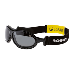 Gafas de deportes acuáticos OCEAN TIERRA DE FUEGO - Negro brillante / Ahumada