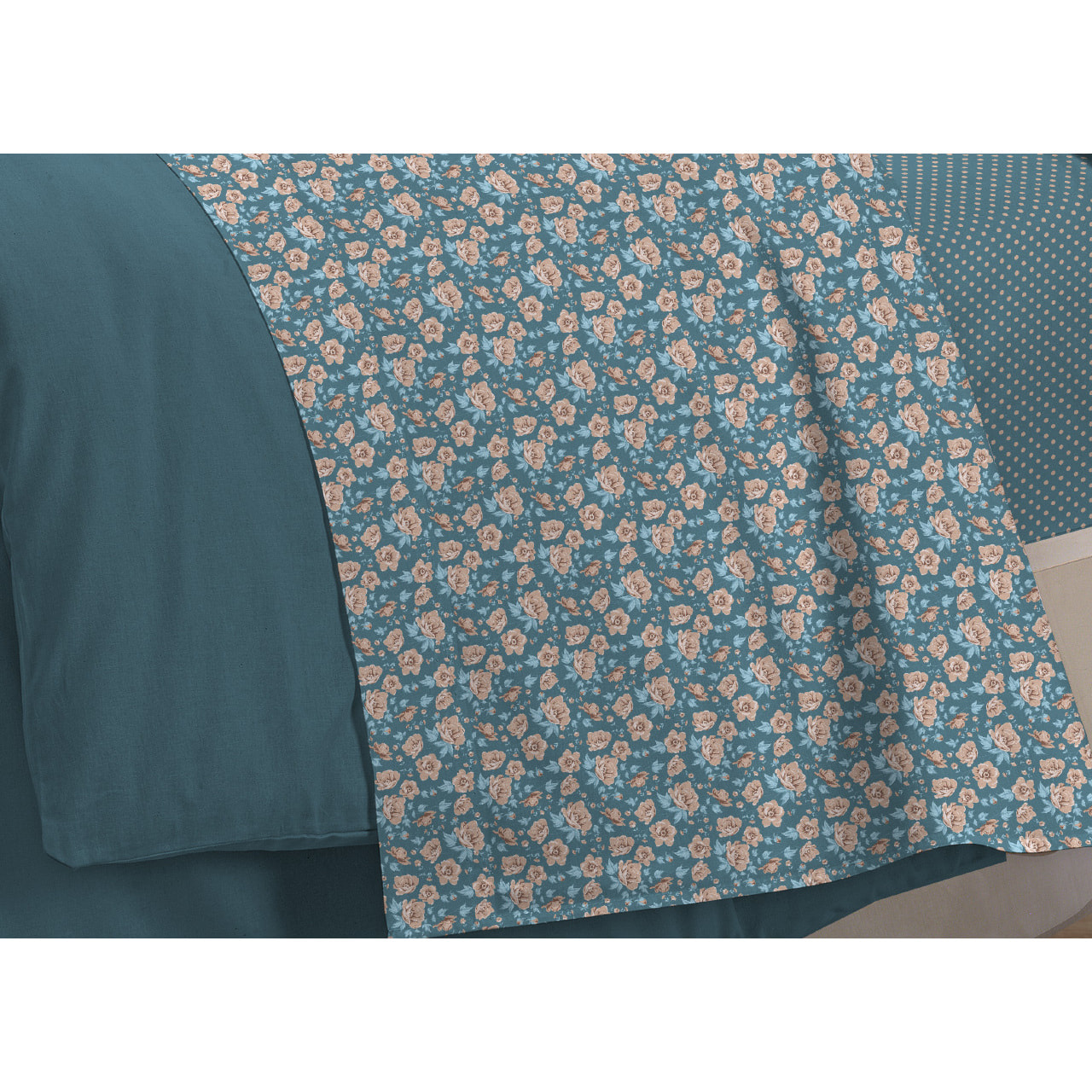 Completo Lenzuola 100% Cotone Linea 3027 Provenza Verde