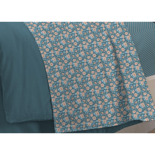 Completo Lenzuola 100% Cotone Linea 3027 Provenza Verde