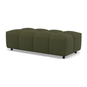 Adelaide - canapé d'angle réversible 4 places avec pouf d'appoint en tissu texturé - Vert