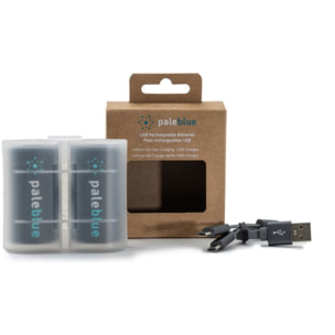 Pile rechargeable PALE BLUE USB D Cell (LR20)