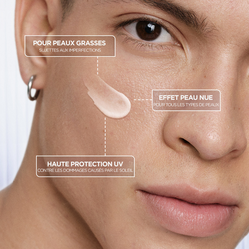 Mixa Fluide quotidien Anti-UV & Anti-Imperfections pour les peaux à imperfections, enrichi en acide salicylique et en niacinamid