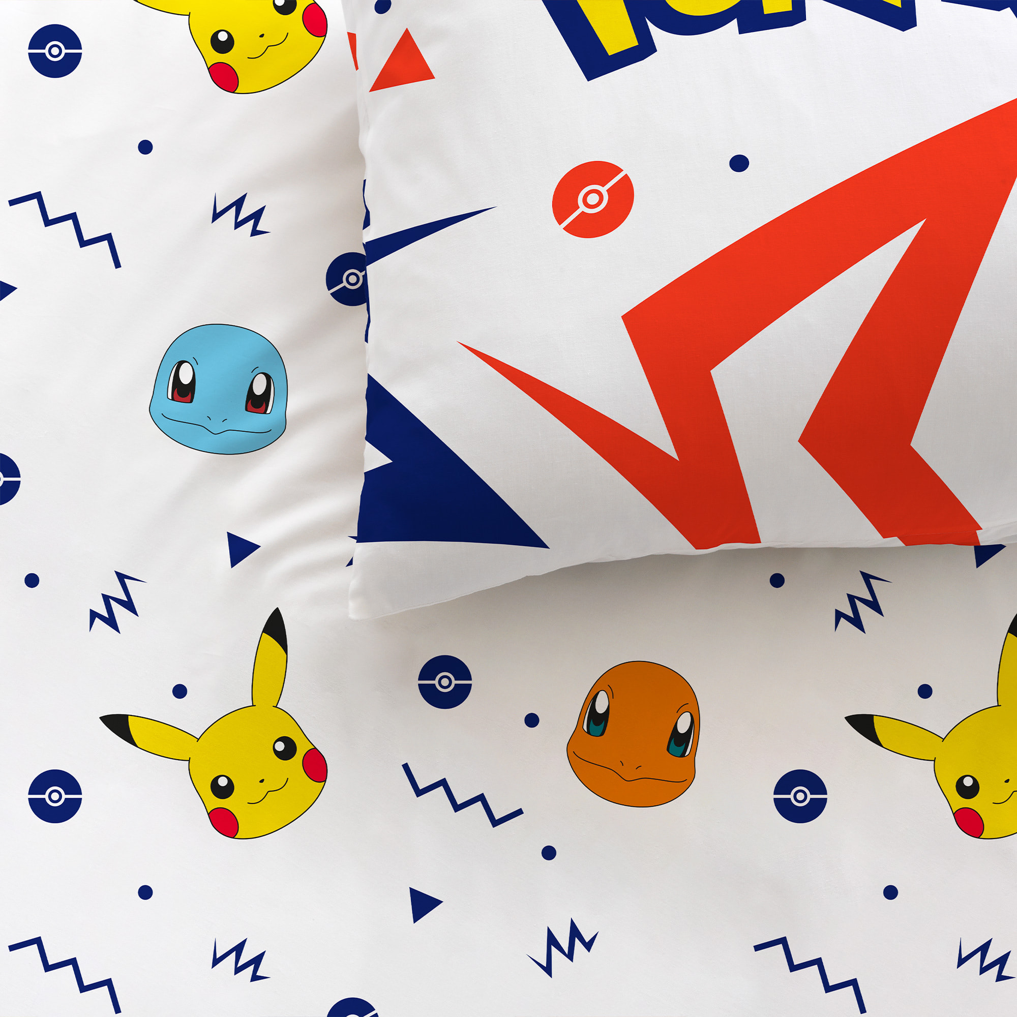 Parure de lit imprimée + drap housse 100% coton, POKEMON ZIGGY