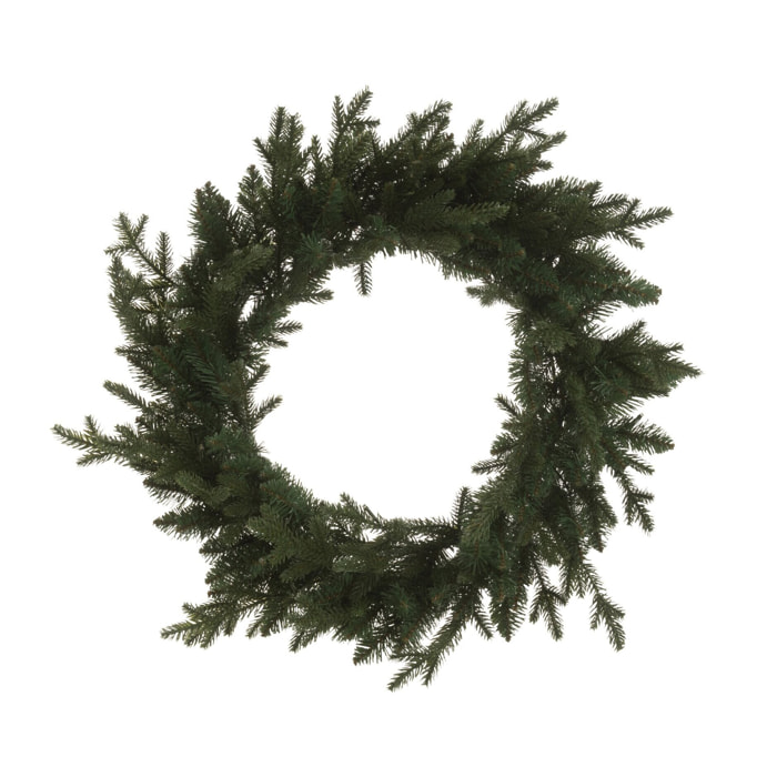 J-Line décoration couronne 20 LED - plastique - vert - large
