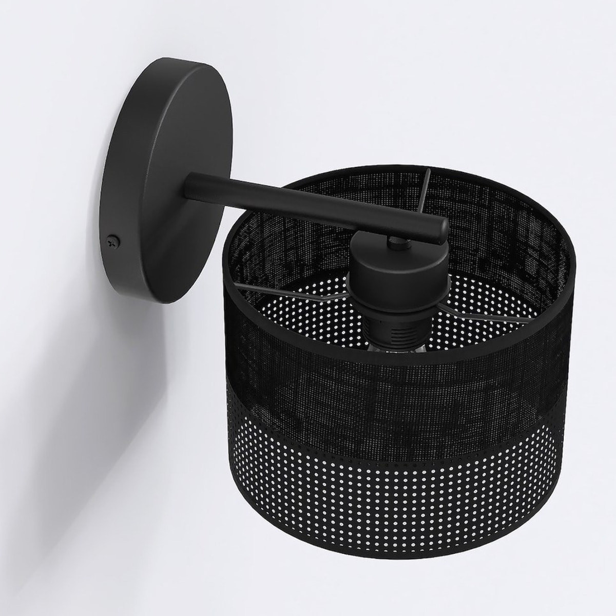 Lampada da parete Karbon in acciaio nero