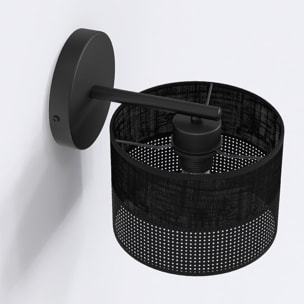 Lampada da parete Karbon in acciaio nero