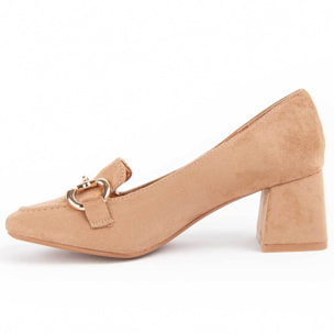 Zapato De Tacón - Marron - Altura: 6 Cm