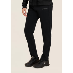 Tuta con zip e collo alto, logo con perline sulla manica