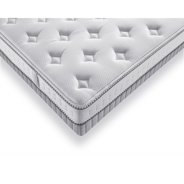 Ensemble TWIST matelas H23 ressort ensachés, ferme, 2 sommiers