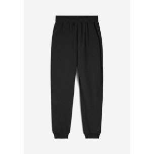 Pantaloni donna in heavy jersey stretch fondo a polsino