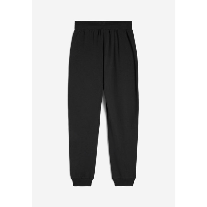 Pantaloni donna in heavy jersey stretch fondo a polsino