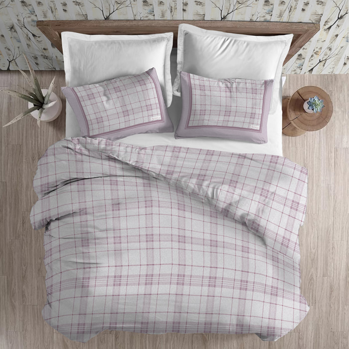 Parure copripiumino in flanella torino azzurro