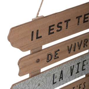 Déco murale "Cuba" bois 37x32cm